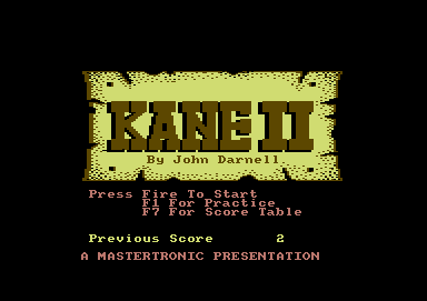 Kane & Human Race screenshot 2 for Commodore 64